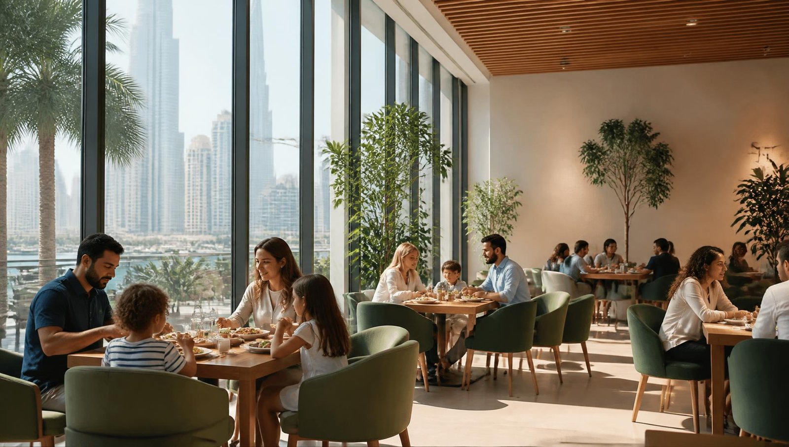 Guests dining at Haram Restaurant in Al Satwa, Dubai